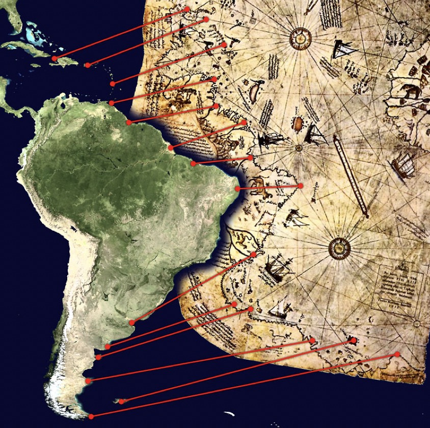 Антарктида на карте Пири-Рейса