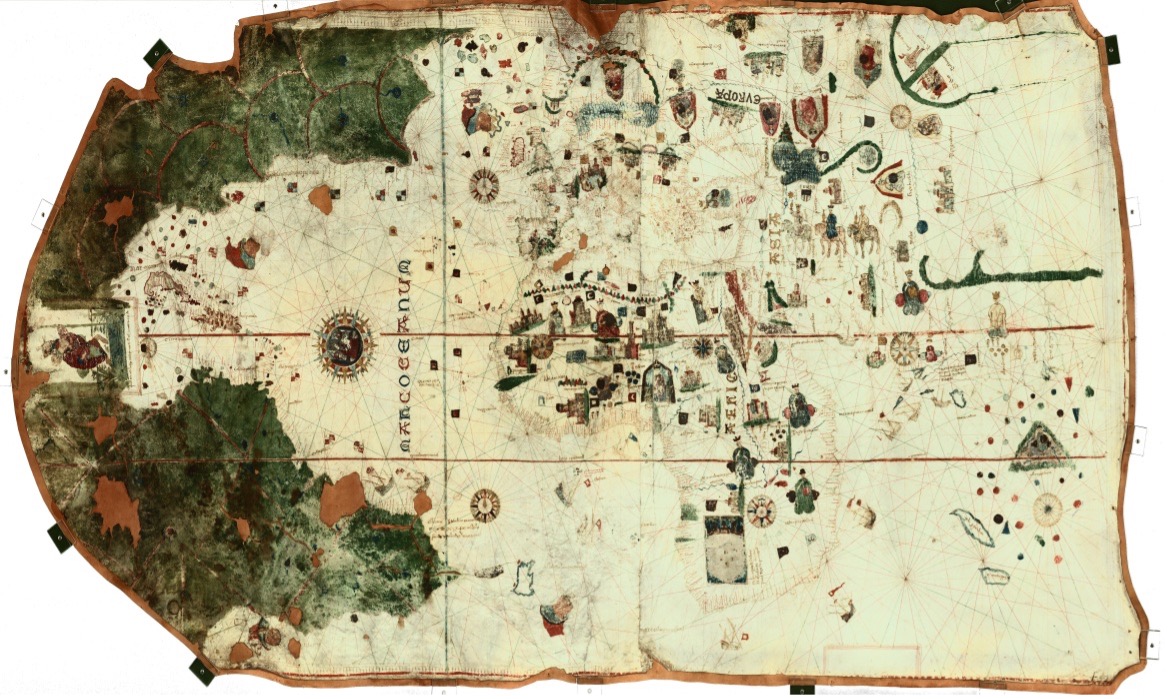 Рис. 2. Карта Пири-Рейса. Турция. 1513 год