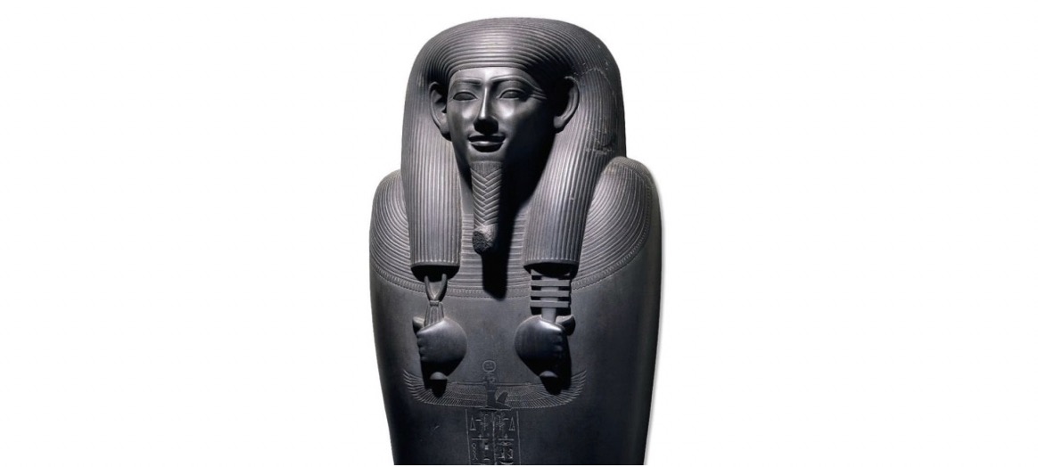 Египетский фараон с джедом в левой руке