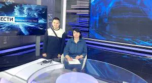 Тагир в эфирной студии ГТРК «Башкортостан»