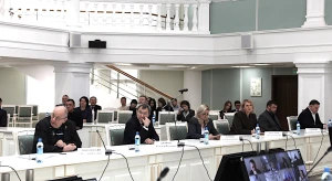 Валерий Мозолевский (крайний слева)