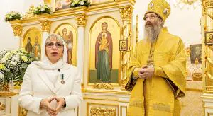 Екатерина Собканюк и митрополит Ростислав